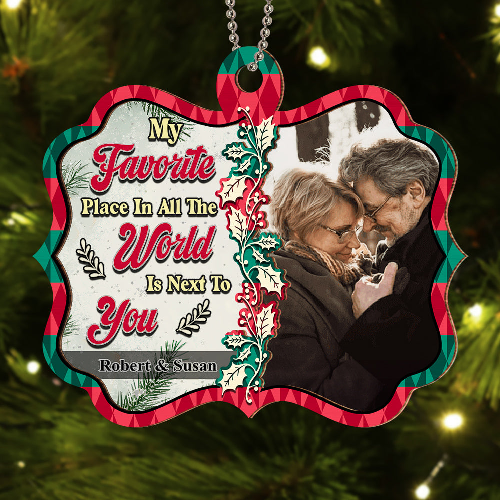 My Favorite Place In All The World - Personalized Custom Suncatcher Ornament