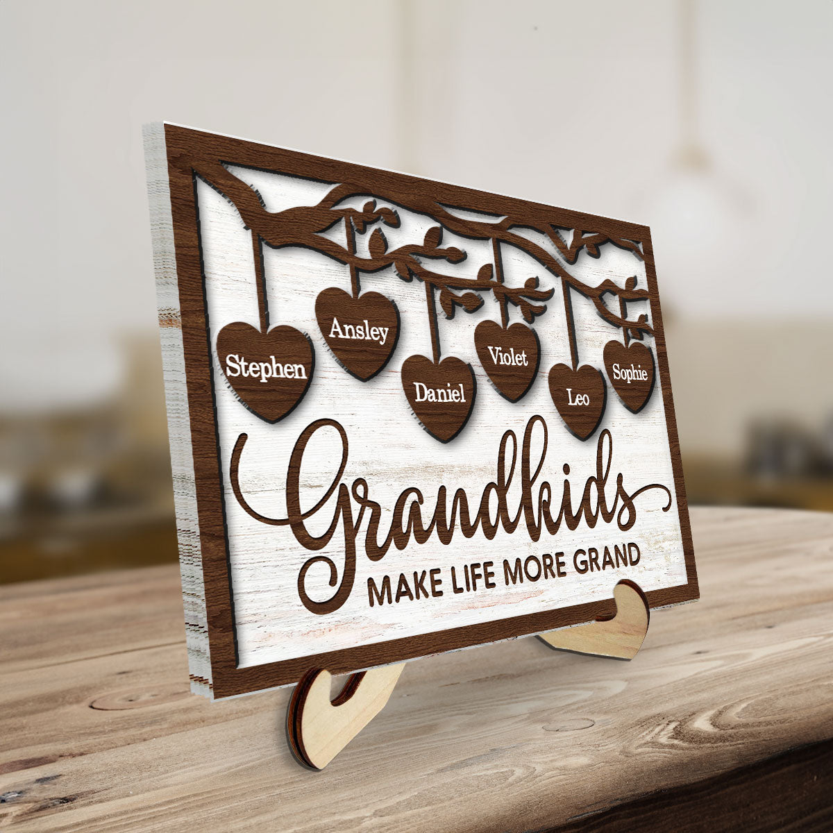 I Love My Grandkids - Personalized Wooden Plaque