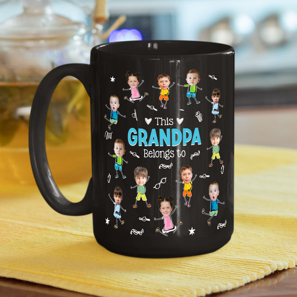 Grandpa This Belongs - Personalized Custom Coffee Mug