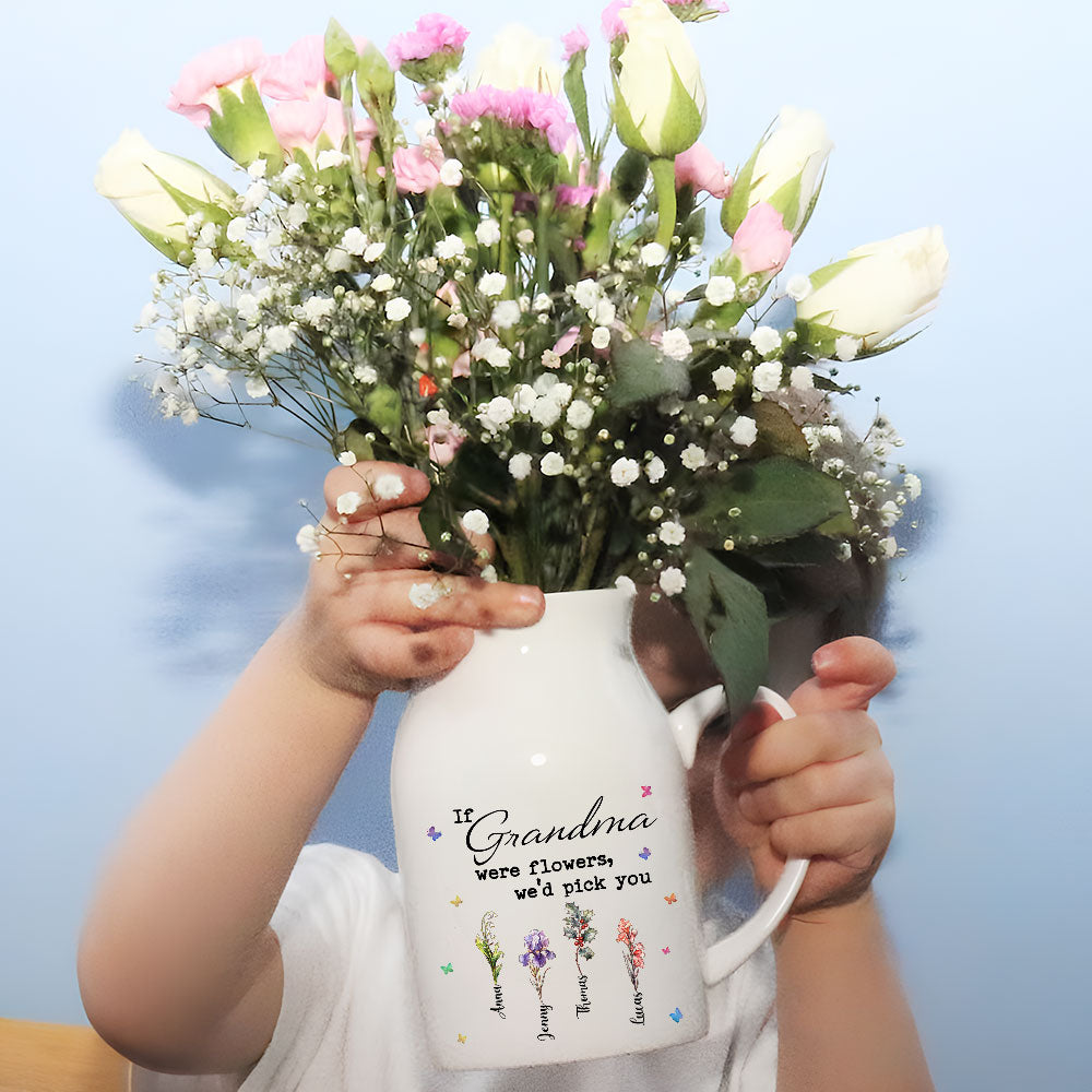 Love Of Grandma - Personalized Custom Home Decor Flower Vase