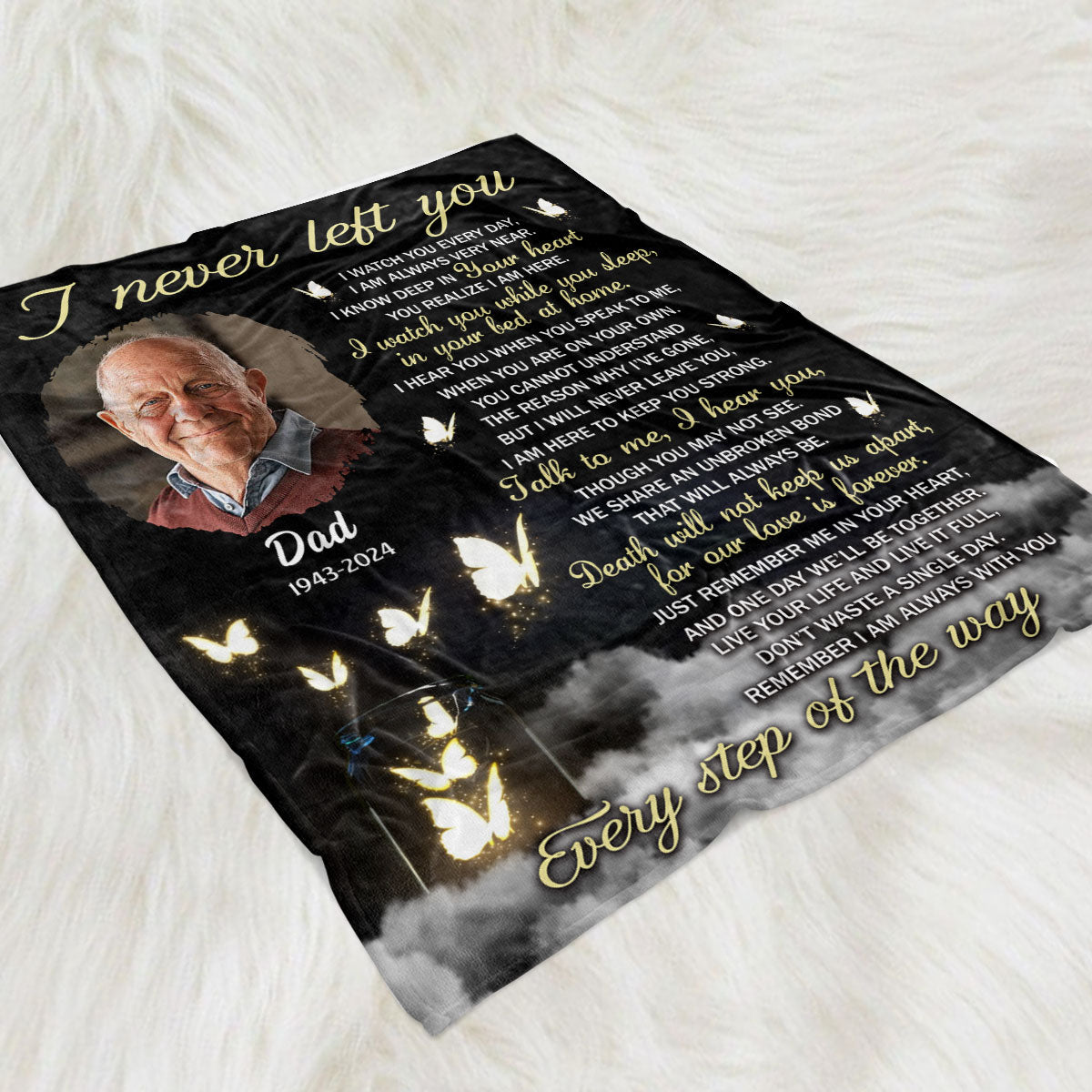 Every Step Of The Way - Personalized Custom Fleece Blanket
