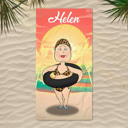 Summer Vacation - Personalized Custom Beach Towel