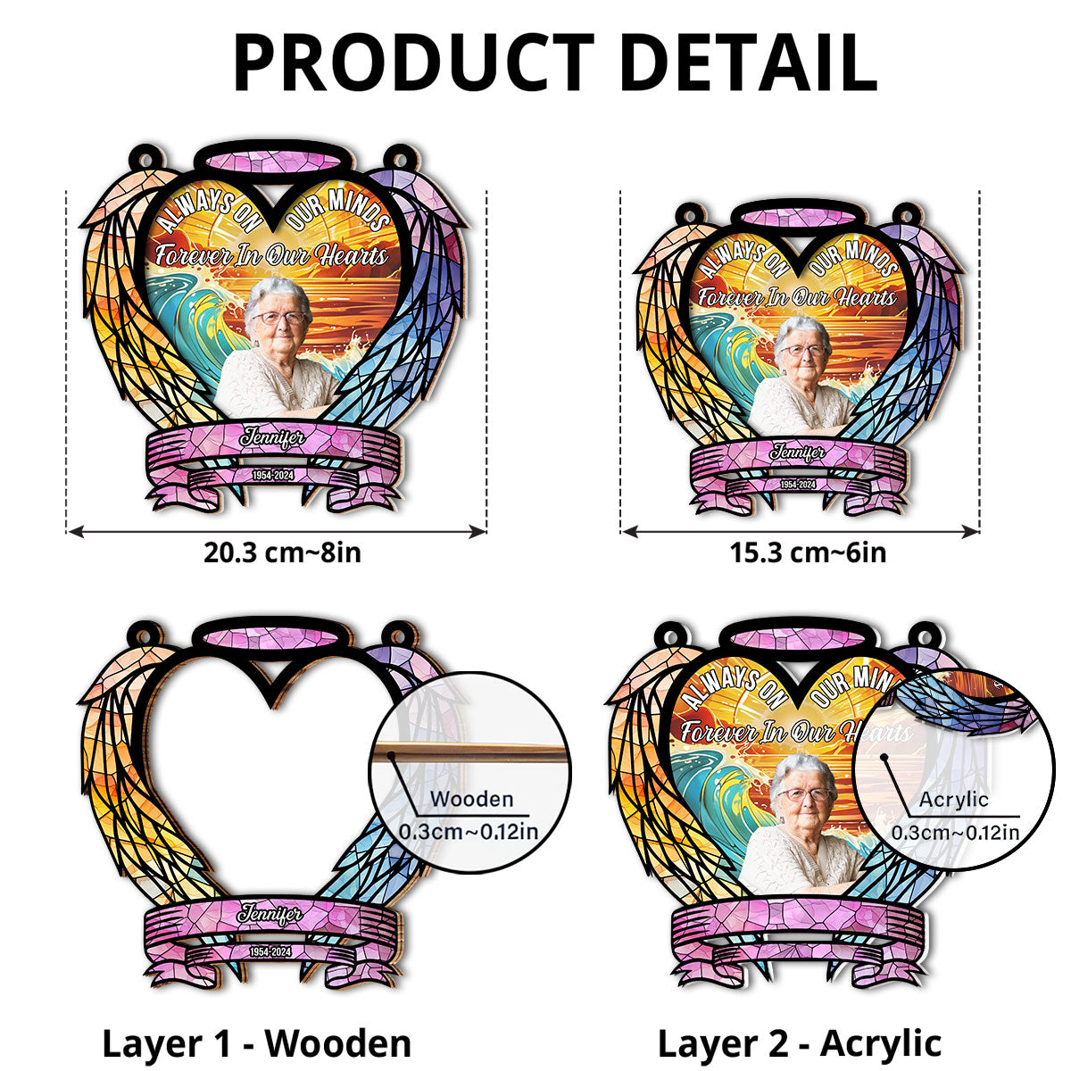 Custom Photo Always On Our Minds - Personalized Custom Suncatcher