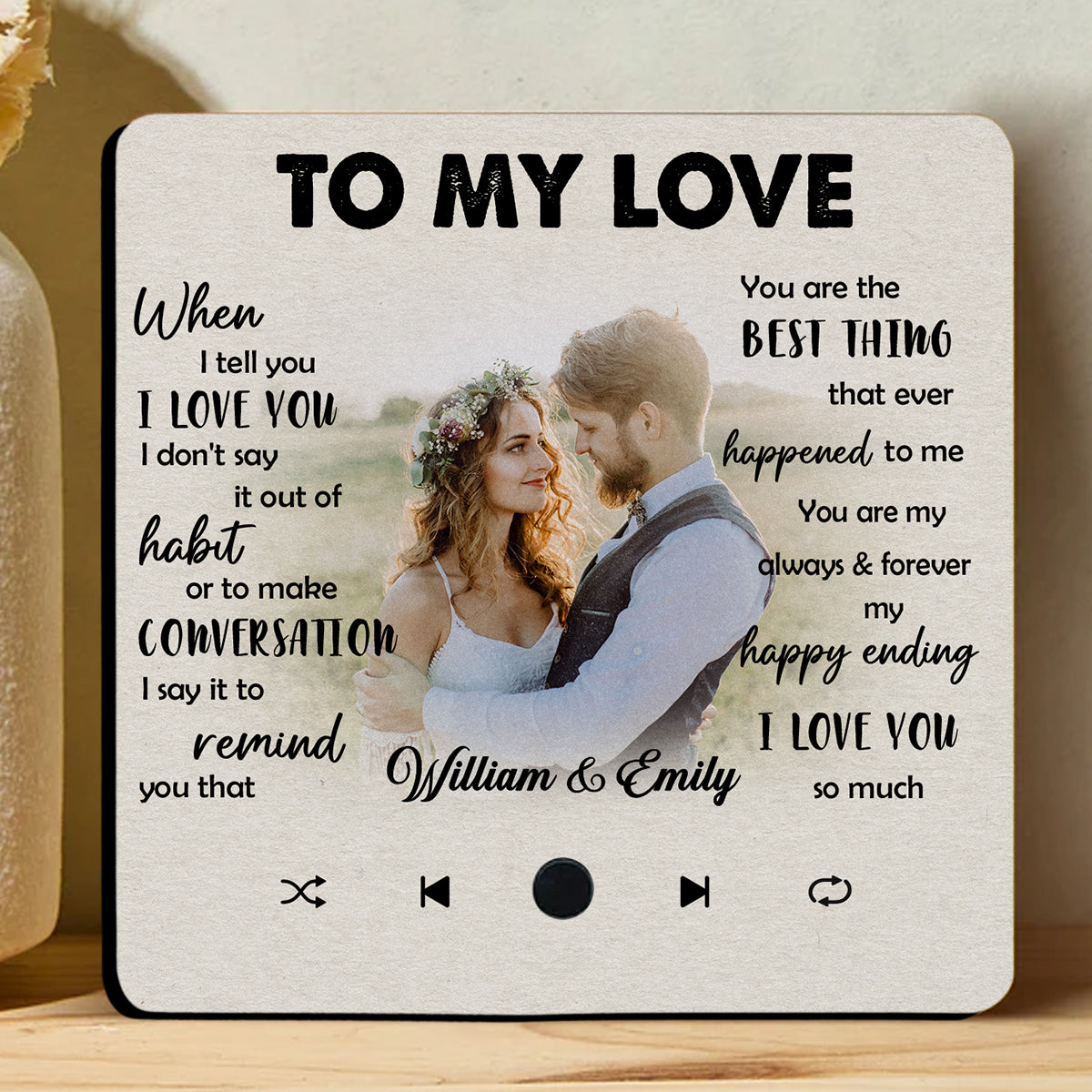 To My Love - Personalized Custom Music Fridge Magnet