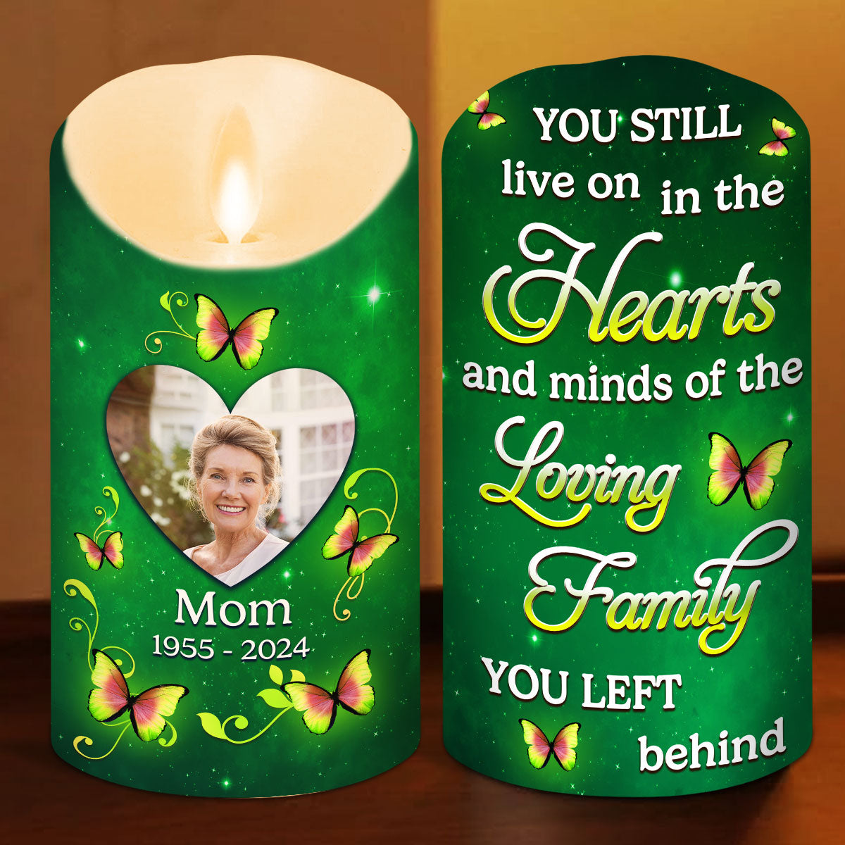 In My Heart Forever - Personalized Custom LED Candle