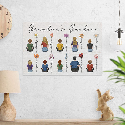 Vintage Birth Month Flowers - Personalized Custom Poster