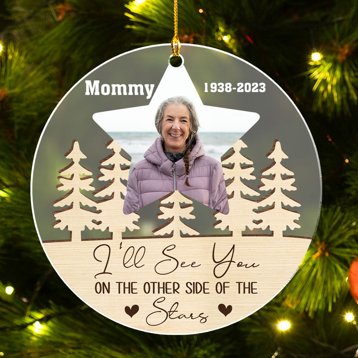 Other Side Of The Stars - Personalized Custom Frosted Acrylic Ornament