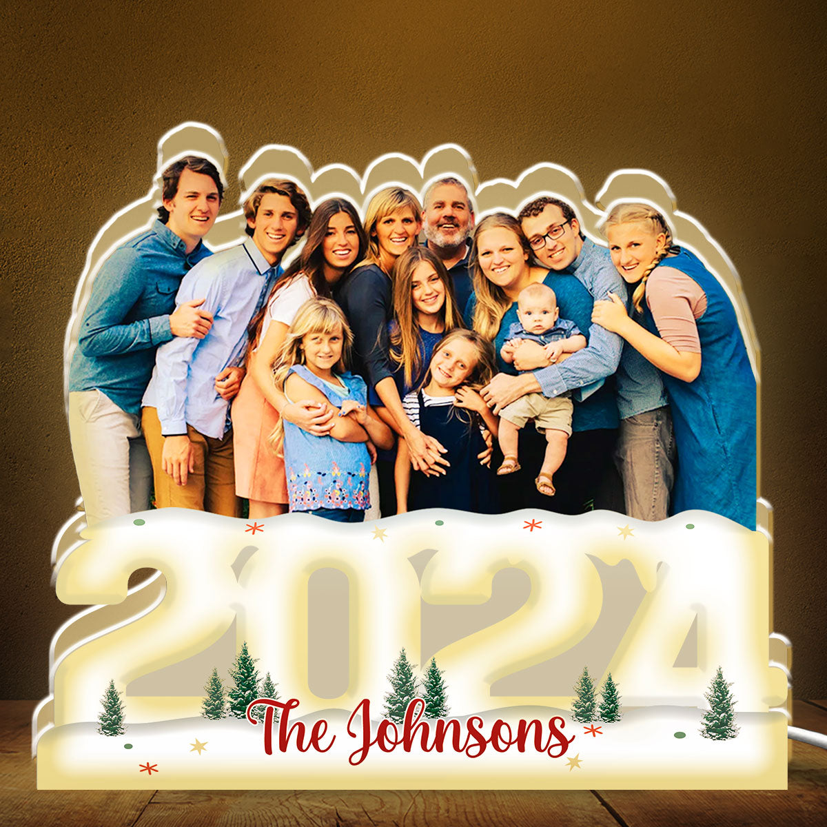 Custom Photo Joy Of Christmas 2024 - Personalized Custom Light Box