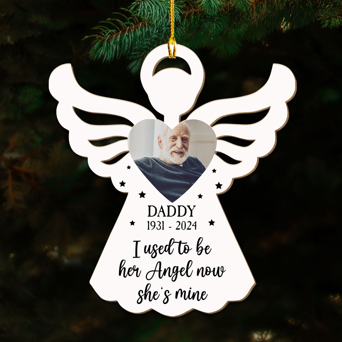 Now They Are My Angel - Personalized Custom Wood Ornament