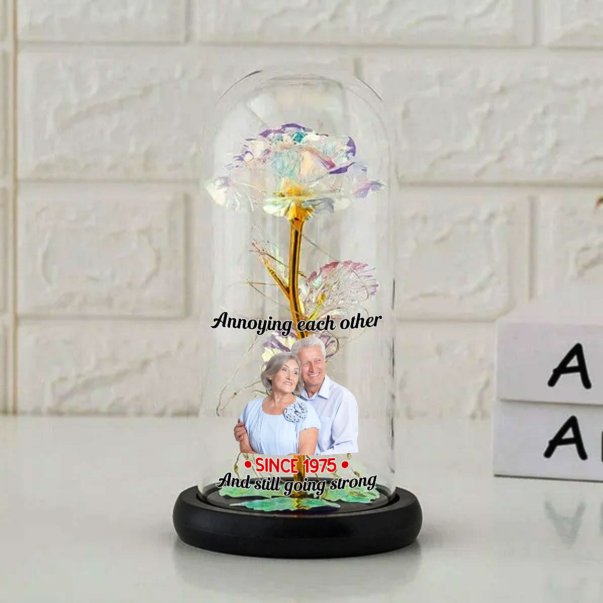 Annoying Each Other For Many Years Still Going Strong - Personalized Custom Sparkly Rose