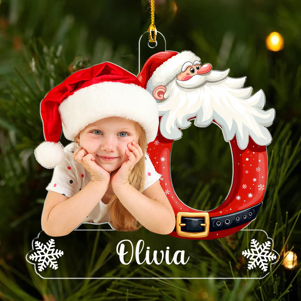 Snowman Christmas Photo - Personalized Custom Acrylic Ornament