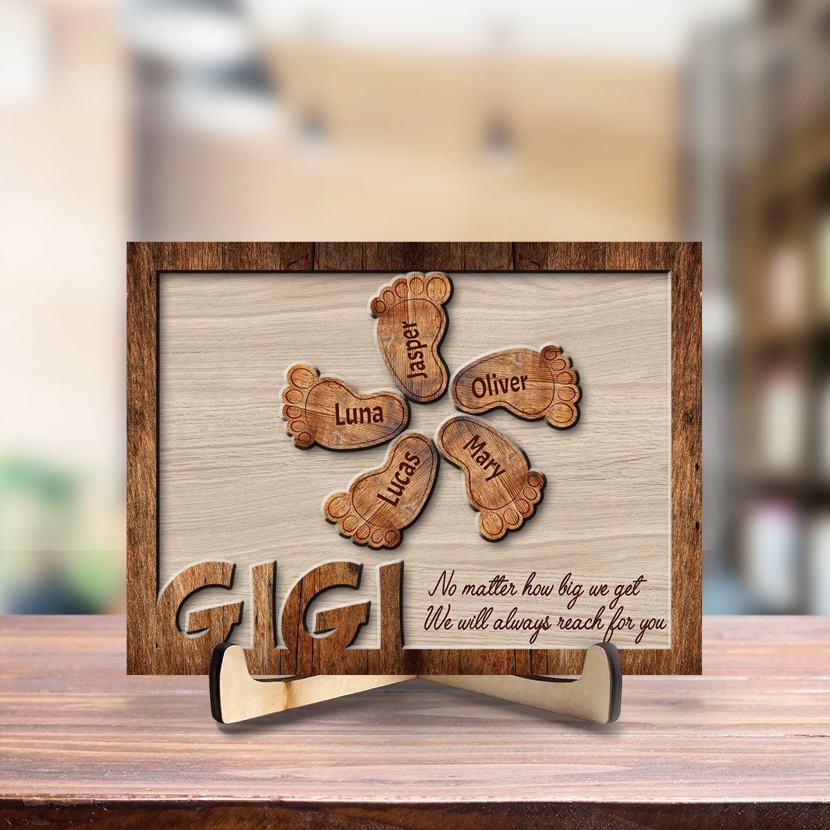 Always Reach For You - Personalized Custom Wooden Plaque