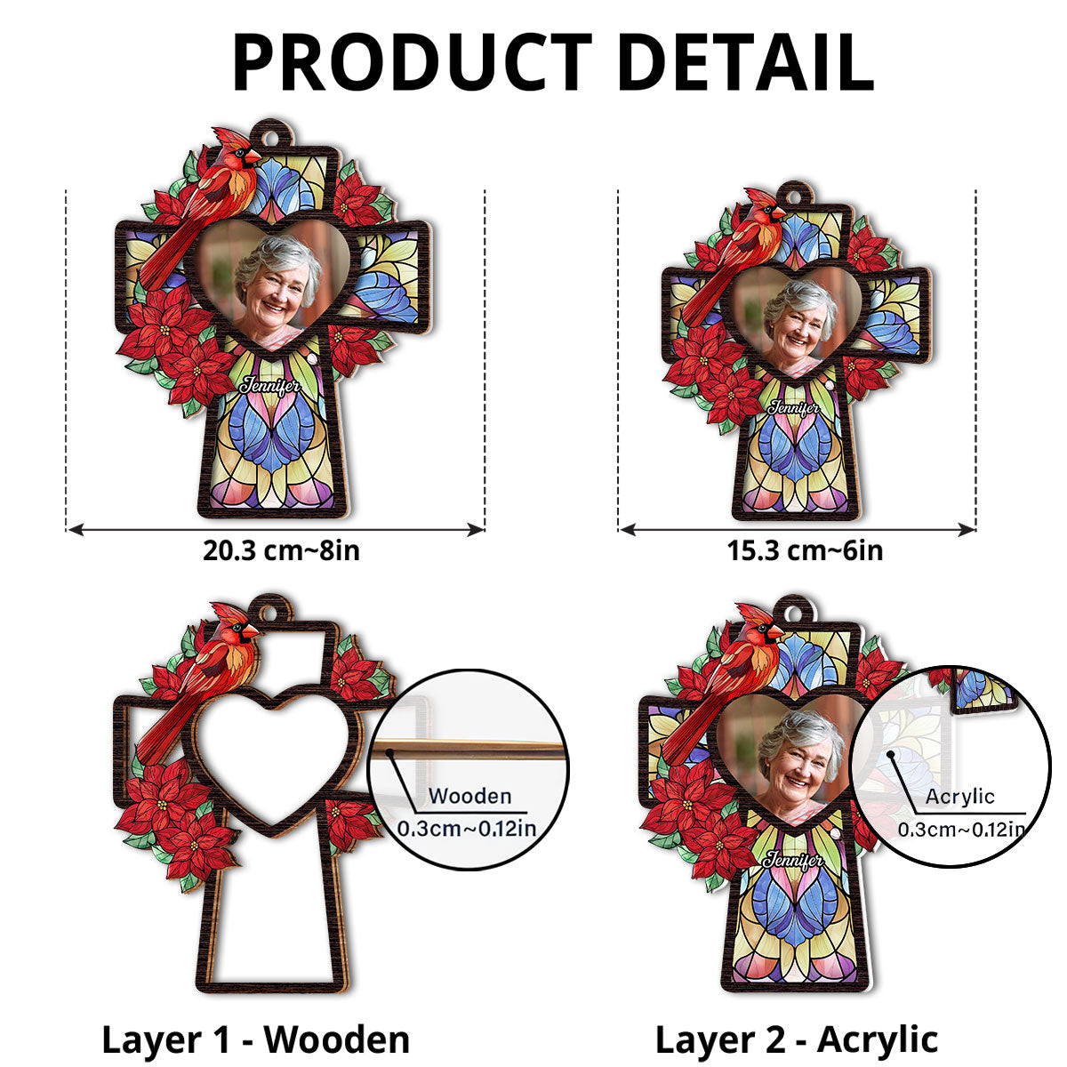 Always Beside You  - Personalized Custom Suncatcher