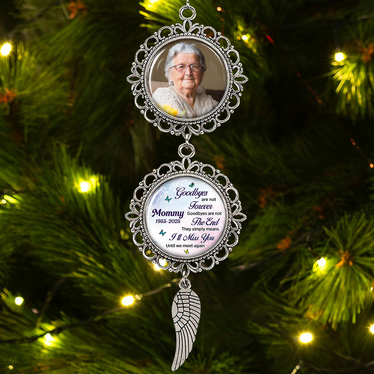 Goodbyes Are Not The End - Personalized Custom Charming Ornament