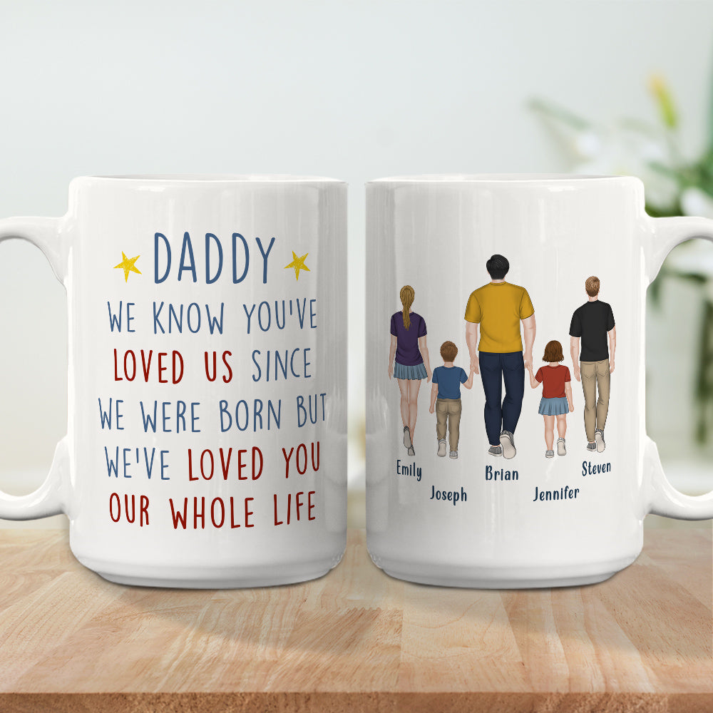 Love Between Dad And Kids - Personalized Custom Coffee Mug