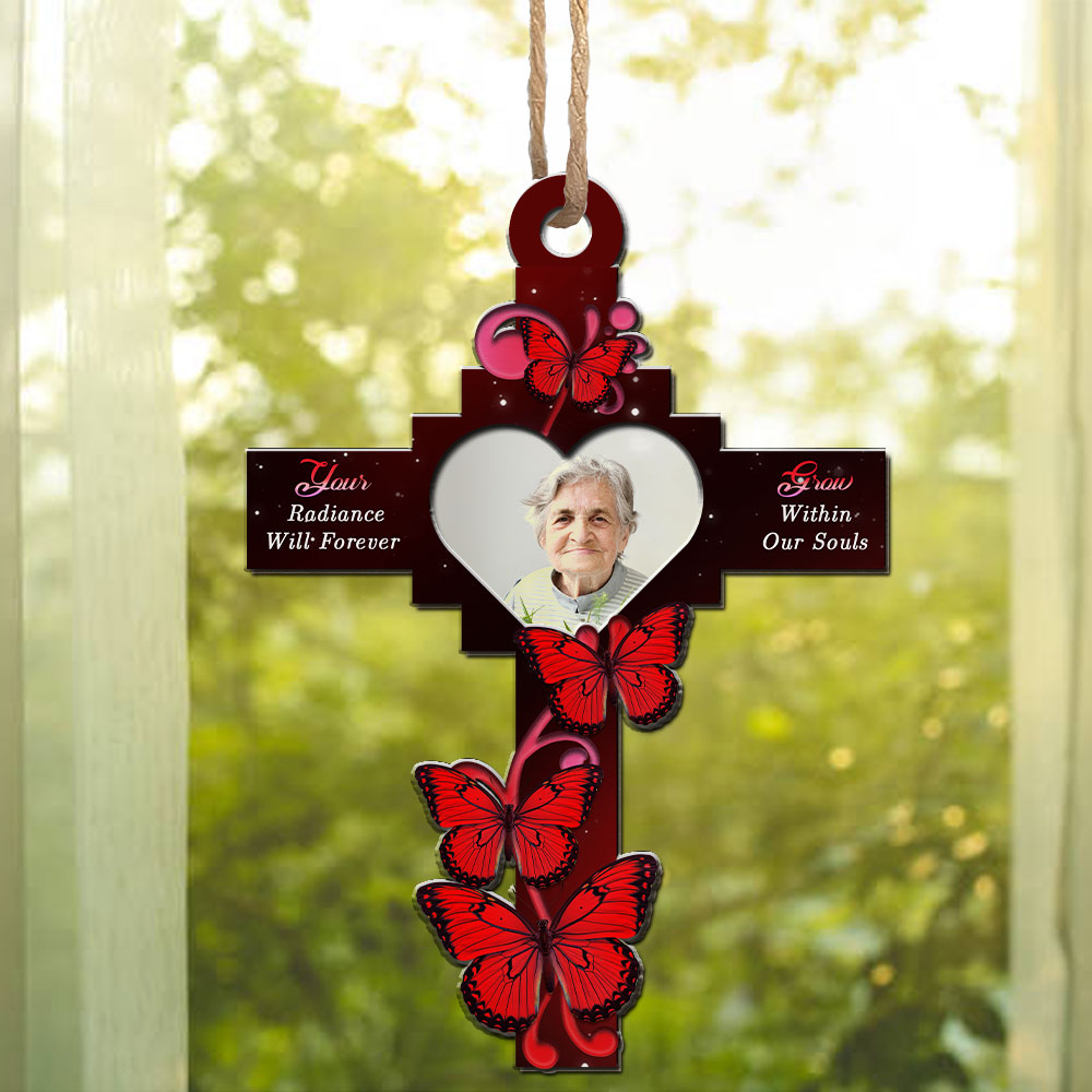 God Has You In His Arms - Personalized Custom Suncatcher