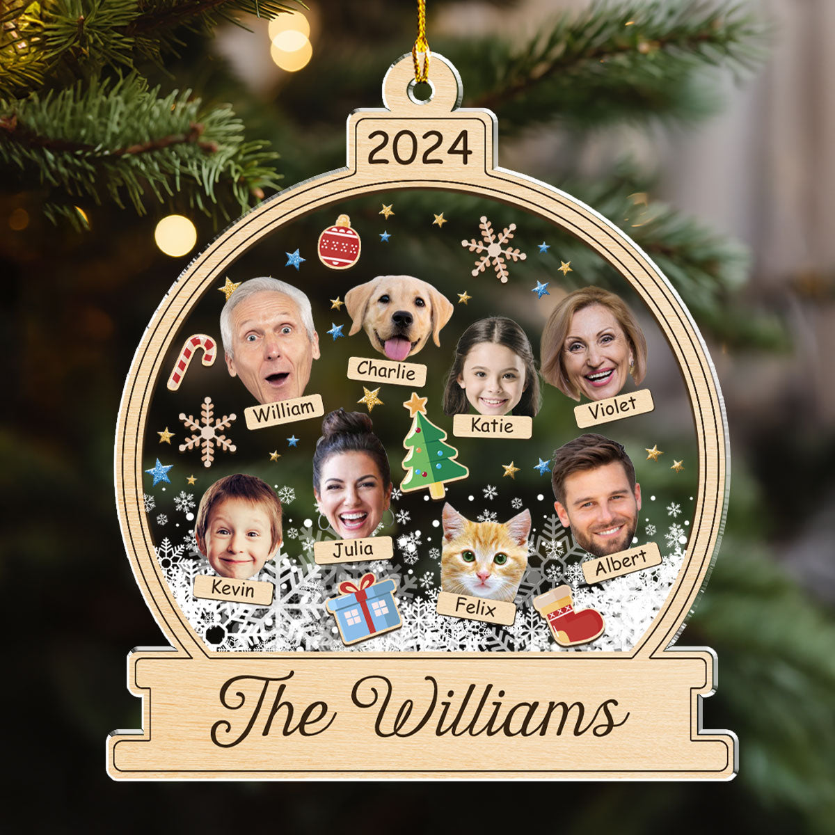 Heartfelt Family - Personalized Custom Acrylic Ornament