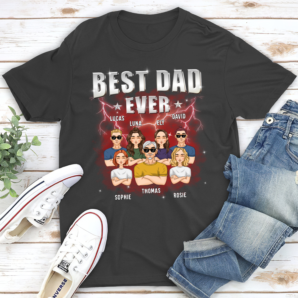 Best Dad Ever Version 2 - Personalized Custom Shirt