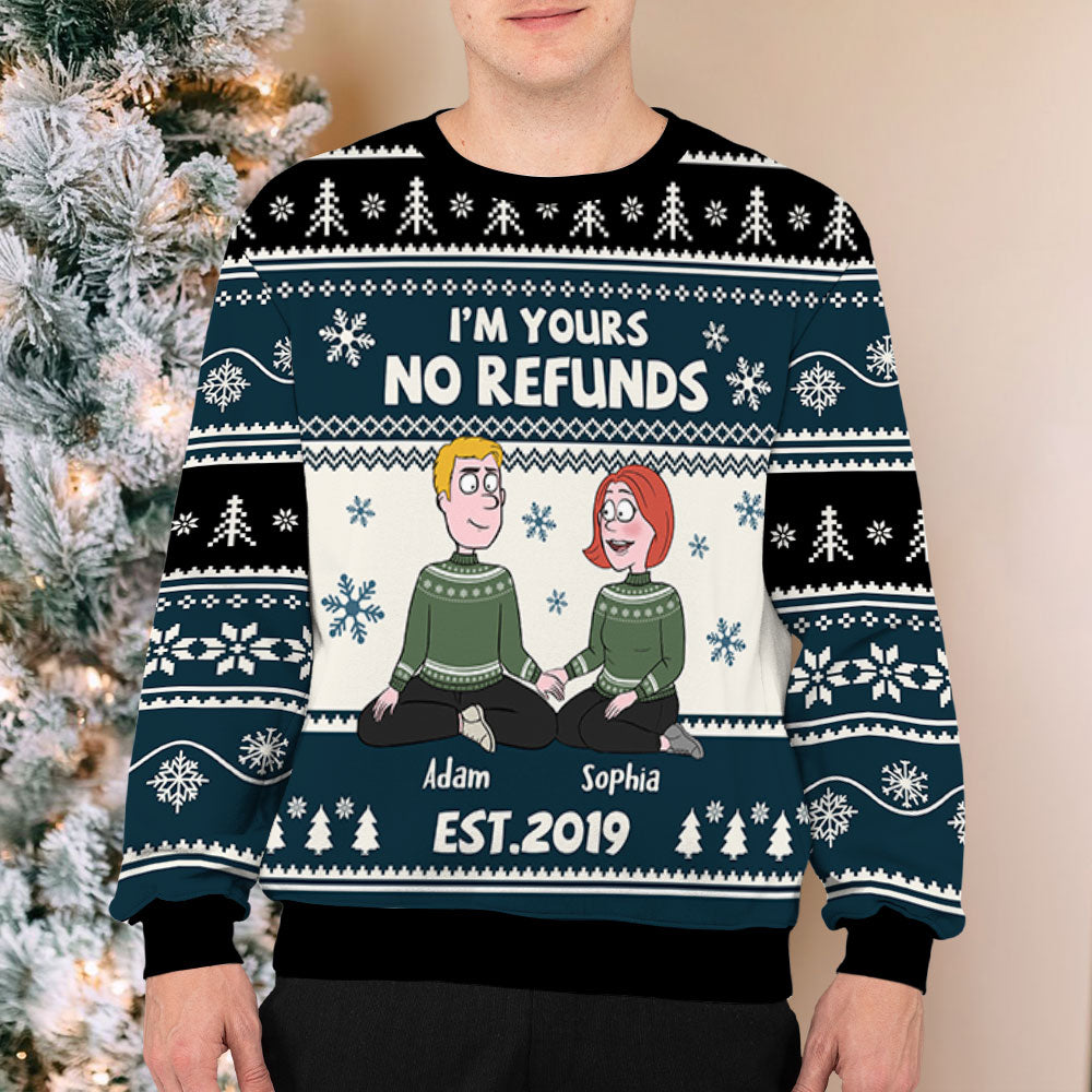 No Refunds - Personalized Custom All-Over-Print Sweatshirt