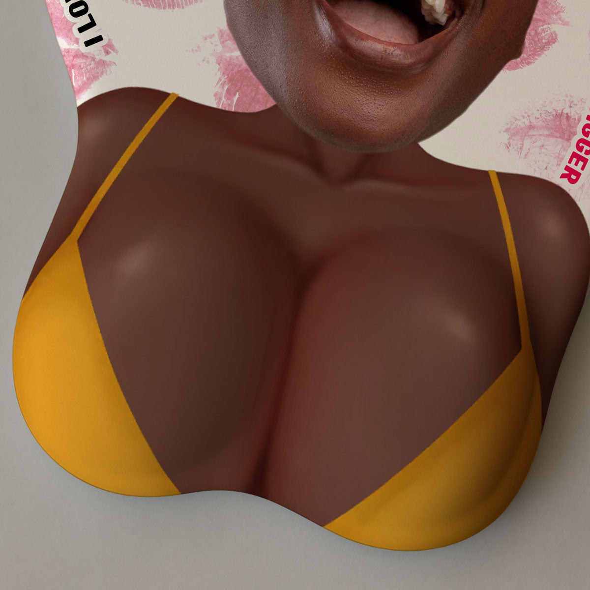 Love You With All Of My Heart Custom Face - Personalized Custom 3D Mouse Pad