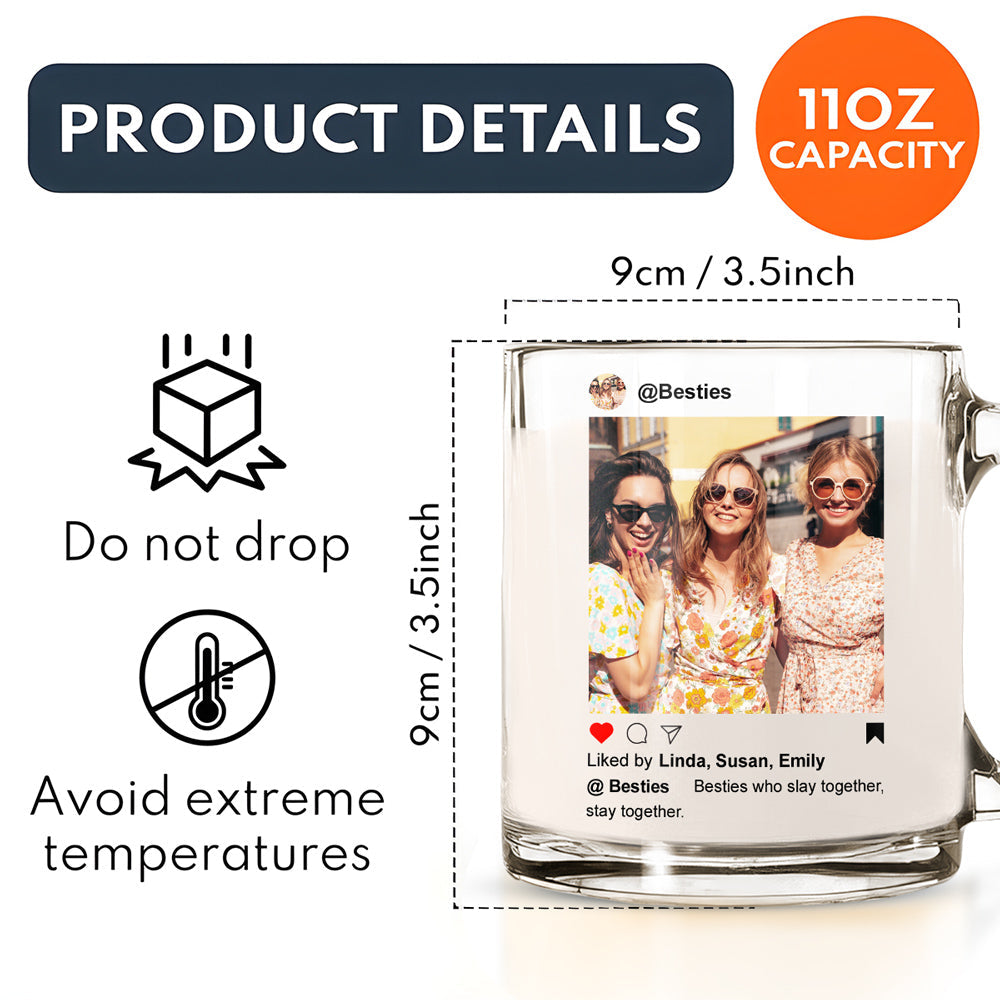 Besties Slay Together - Personalized Custom Glass Mug