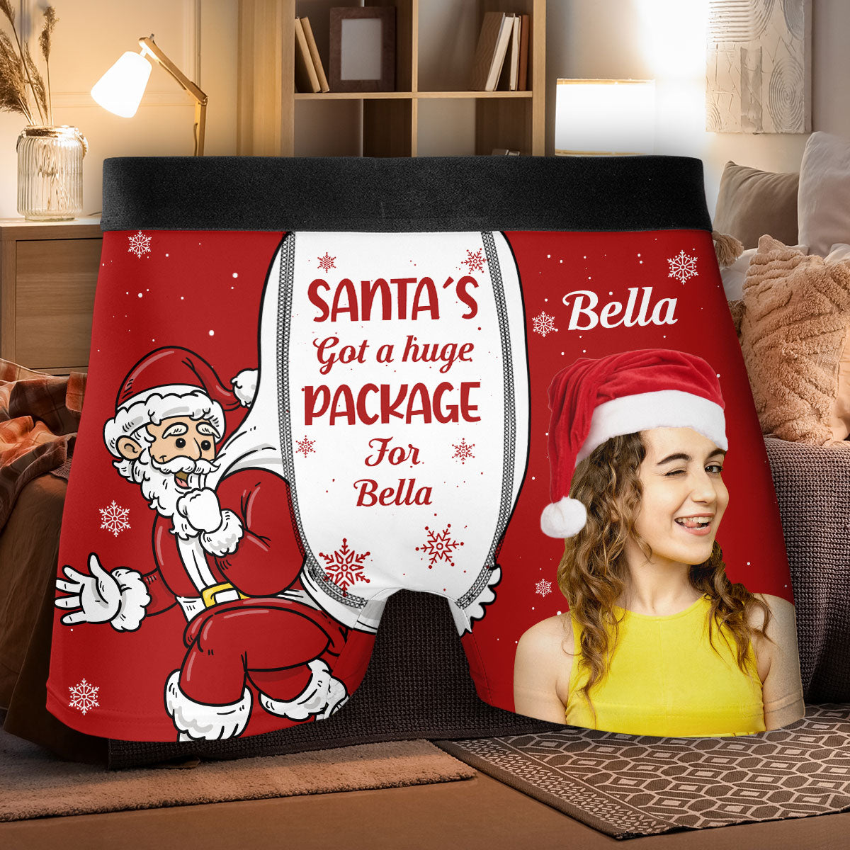 A Huge Package - Personalized Photo Men's Boxer Briefs