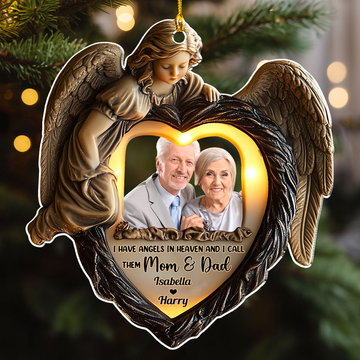 I Have Angels In Heaven - Personalized Custom Acrylic Ornament