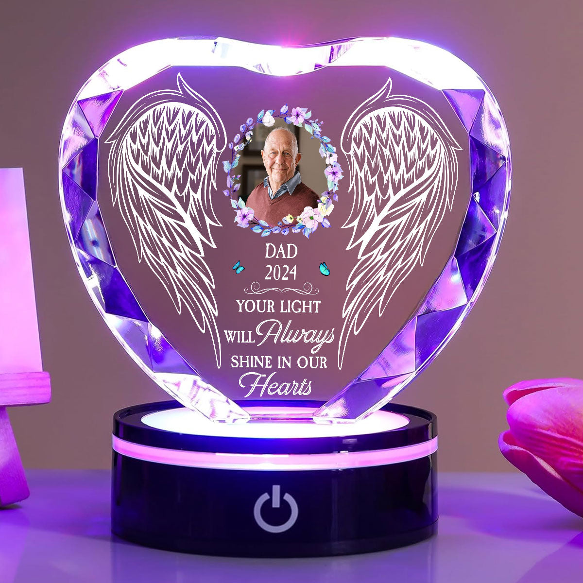 Shine In My Heart - Personalized Custom Crystal Led Light