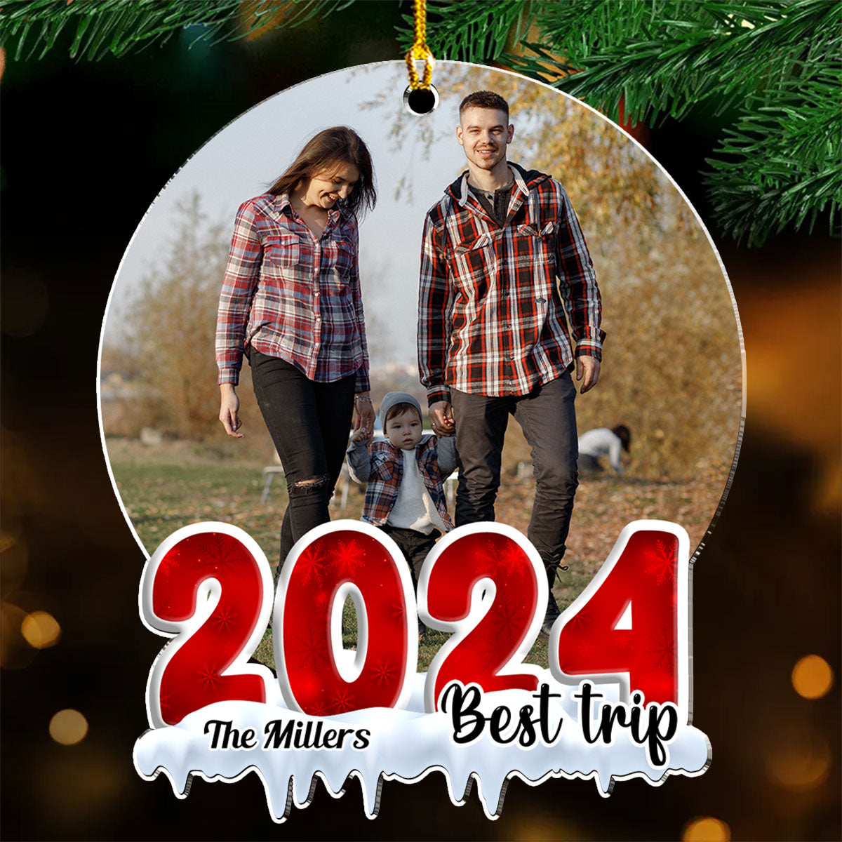 Best Trip 2024 - Personalized Custom Acrylic Ornament
