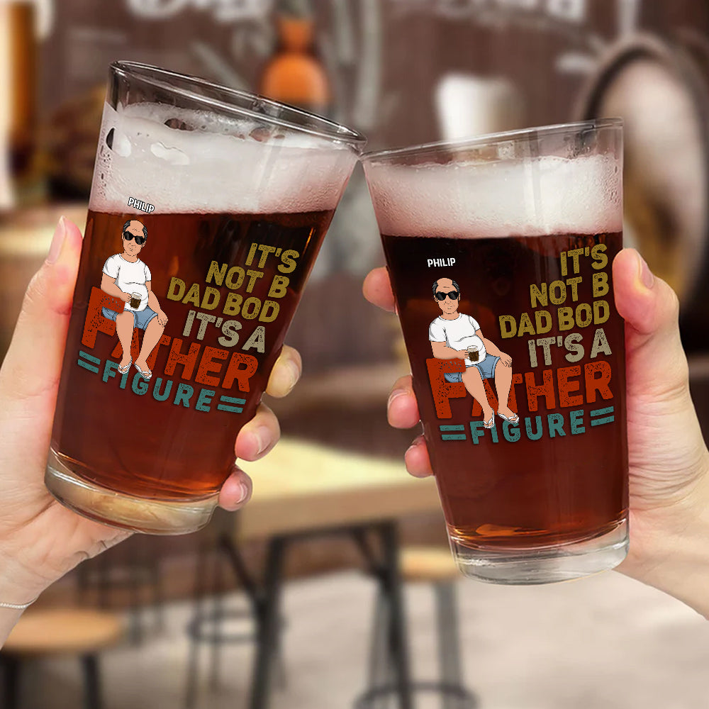 It Is A Father Figure - Personalized Custom Beer Glass