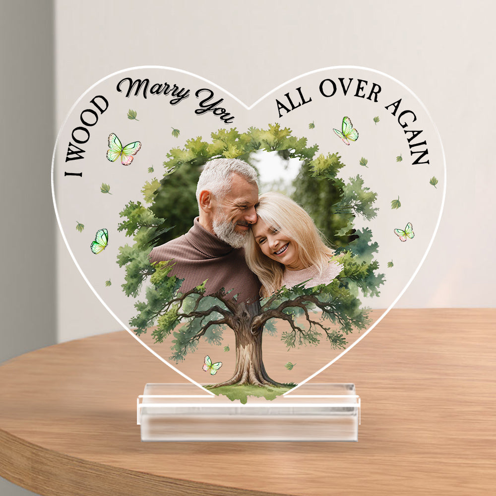 Marry You All Over Again - Personalized Custom Acrylic Plaque With Base