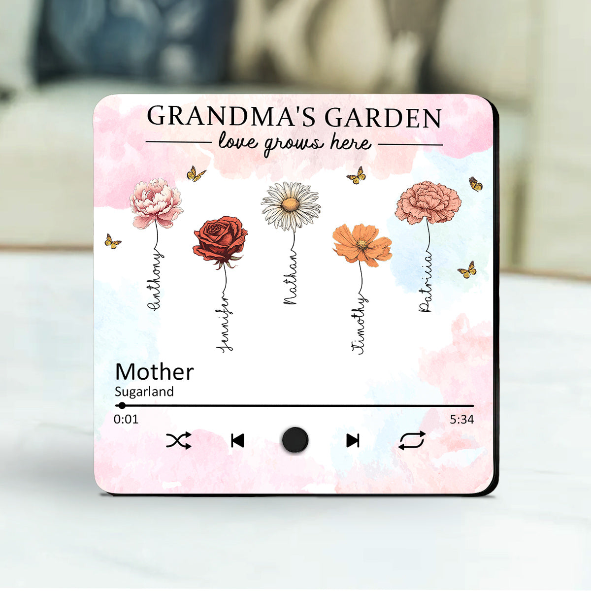 Love Grows Here - Personalized Custom Music Fridge Magnet