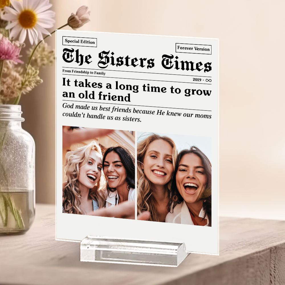 The Best Friend Forever Times - Personalized Custom Acrylic Plaque With Base