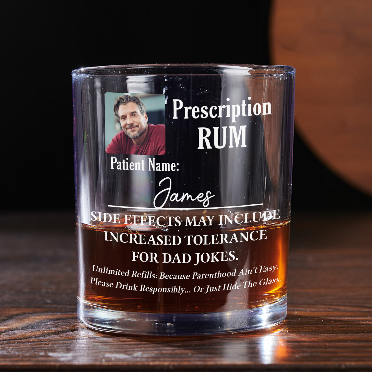 A Drink For Tired Parents - Personalized Custom Whiskey Glass