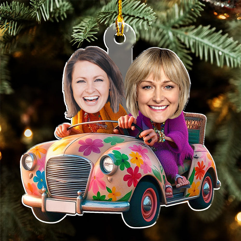Bestie In Car - Personalized Custom Acrylic Ornament