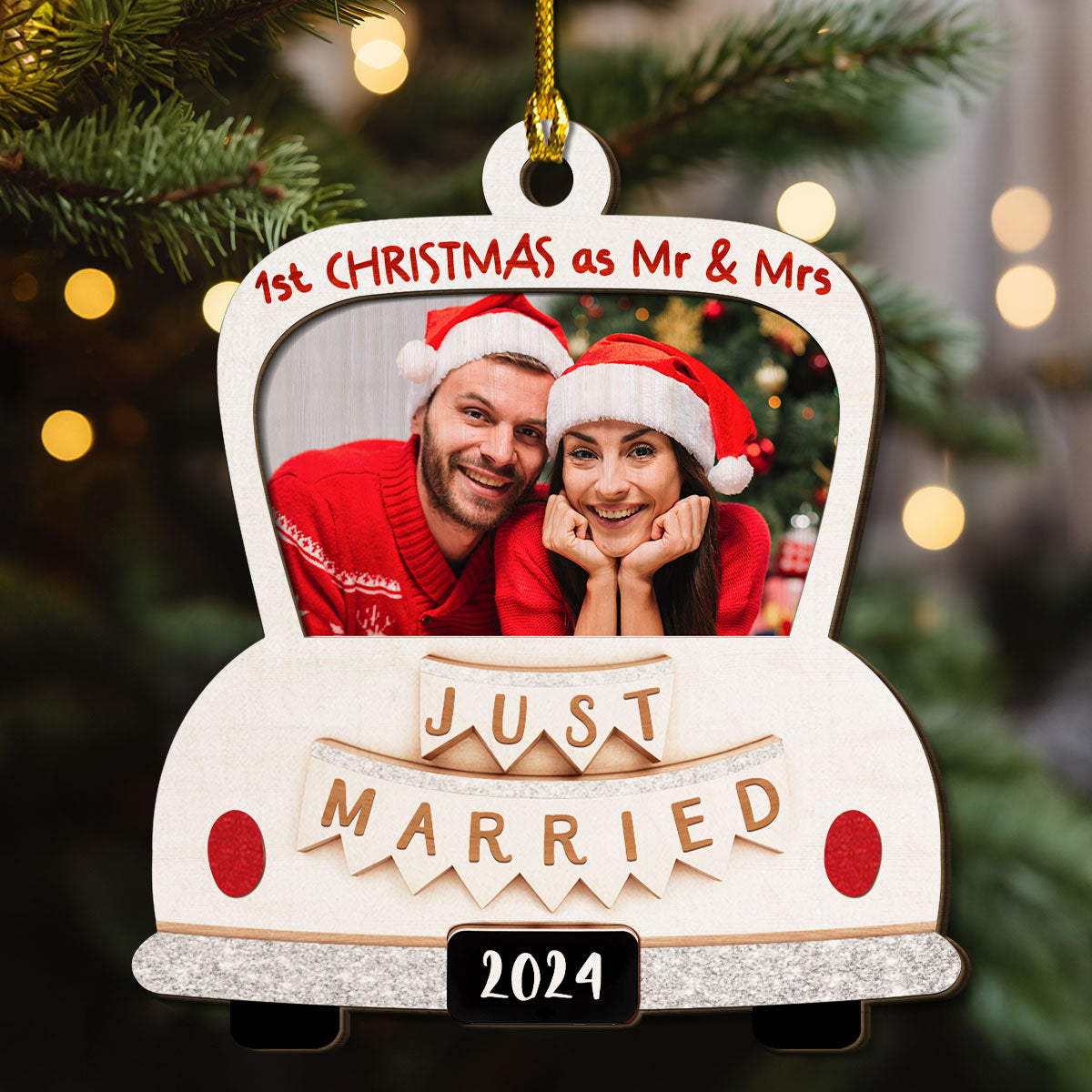 First Christmas With You - Personalized Custom 2-layered Wood Ornament