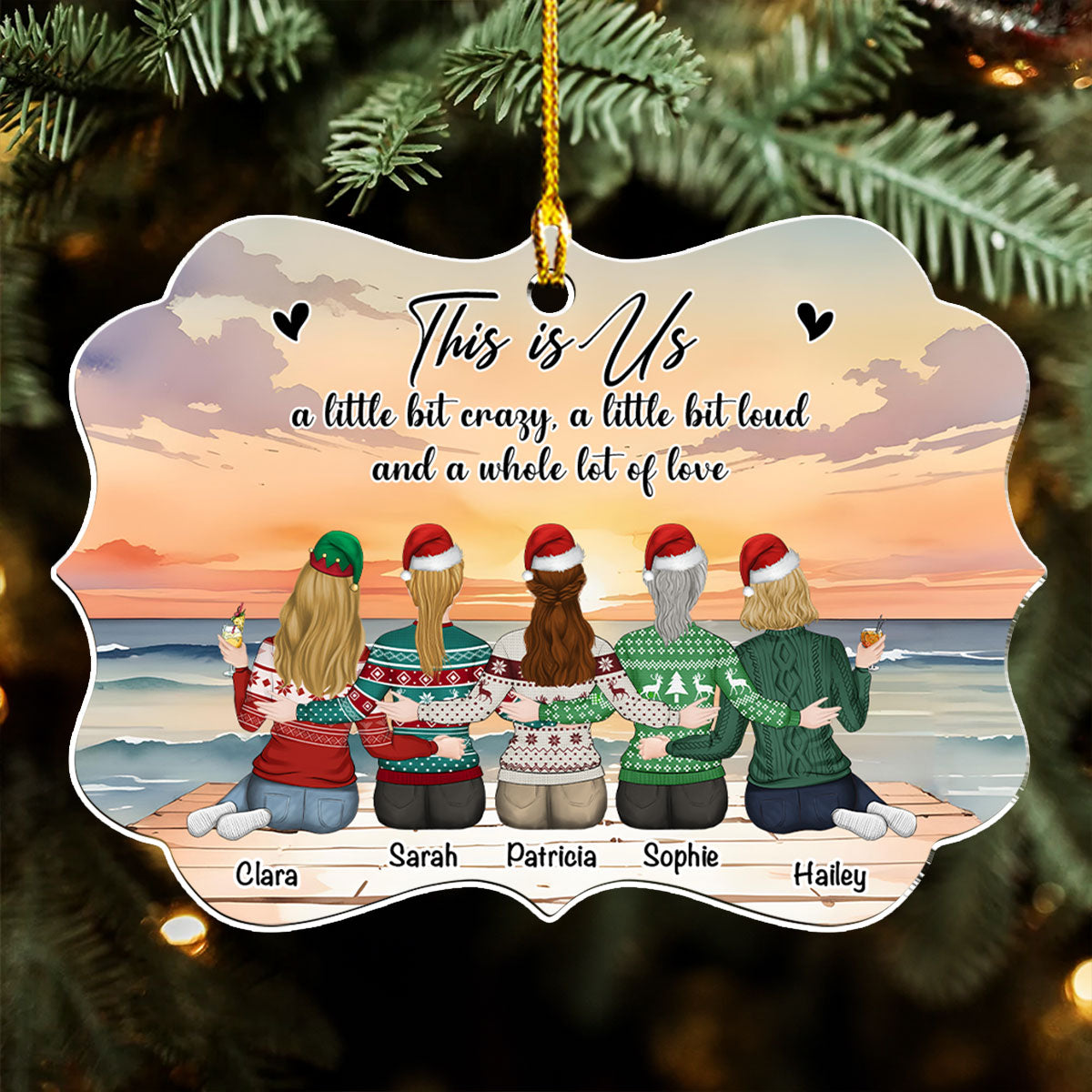 This Is Us Bestie - Personalized Custom Acrylic Ornament