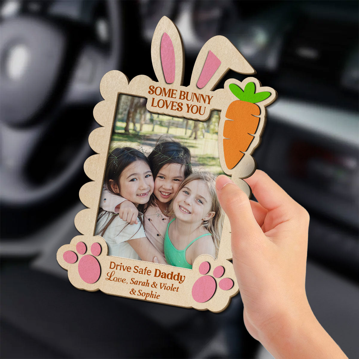 Some Bunny Loves You  - Personalized Custom Car Visor Clip