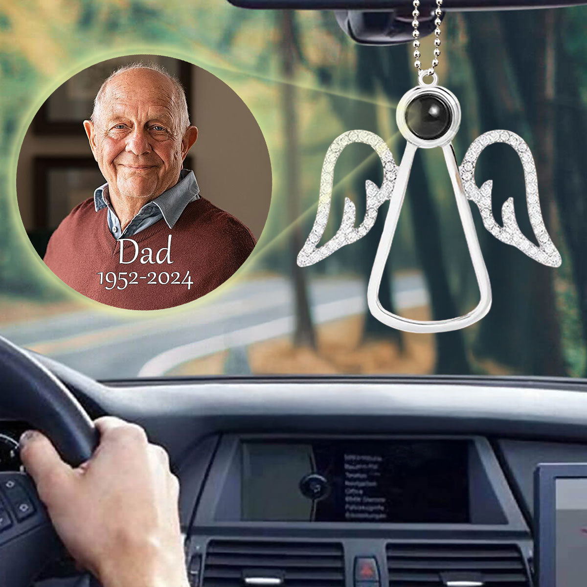 An Angel In Heaven - Personalized Custom Photo Angel Projection Car Ornament