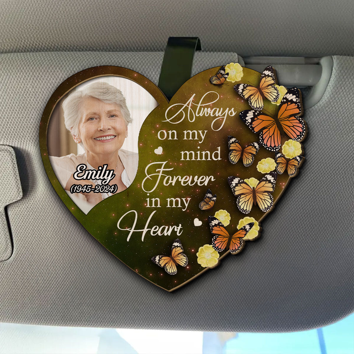 On My Mind - Personalized Custom Car Visor Clip