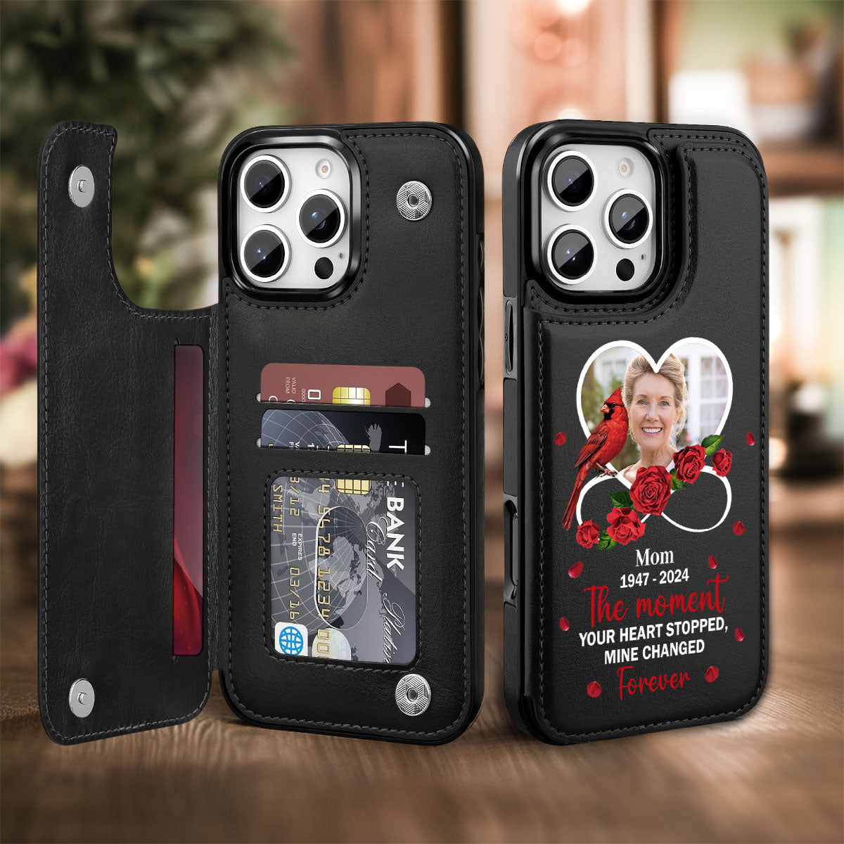 My Heart Changed Forever - Personalized Custom Leather Phone Case