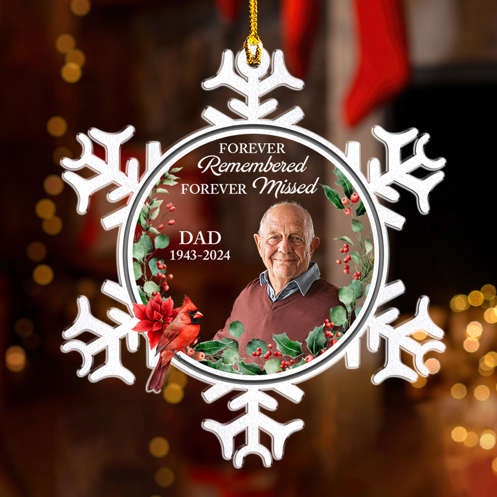 Forever Remembered Forever Missed - Personalized Custom Acrylic Ornament