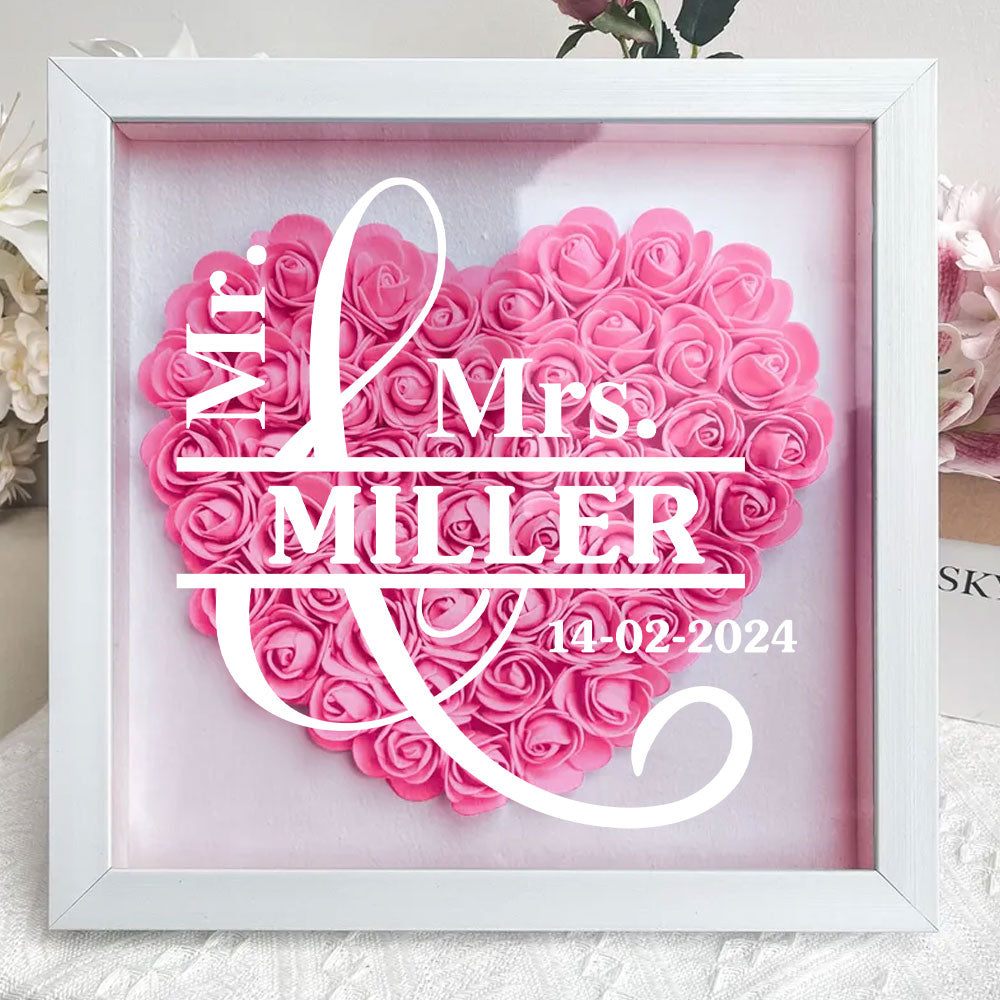 God Knew My Heart Needed You - Personalized Custom Flower Shadow Box