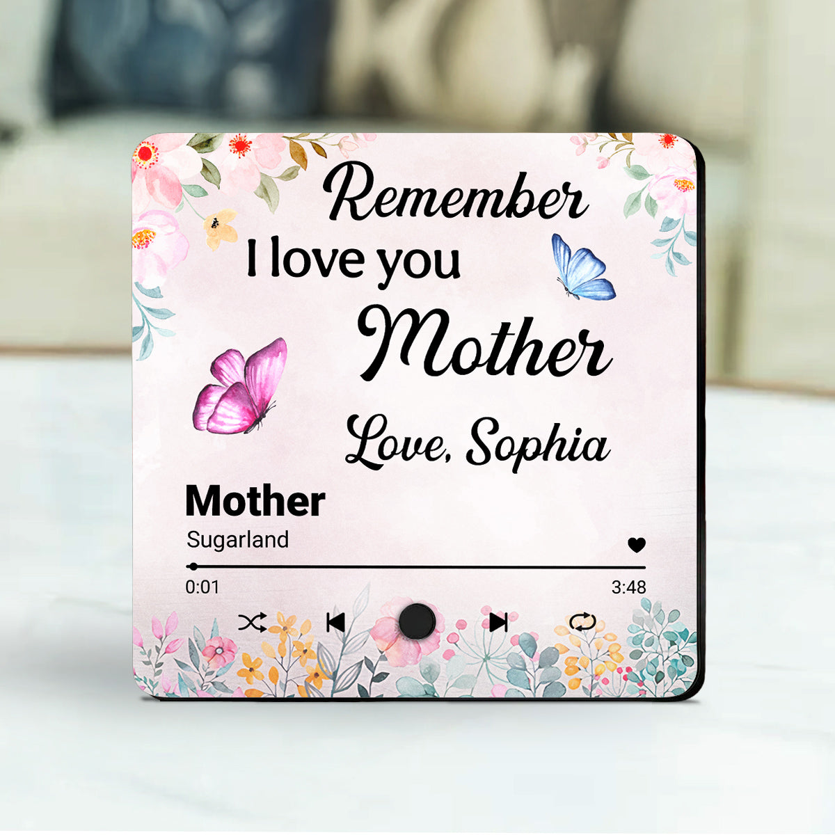 Remember I Love You Mom - Personalized Custom Music Fridge Magnet