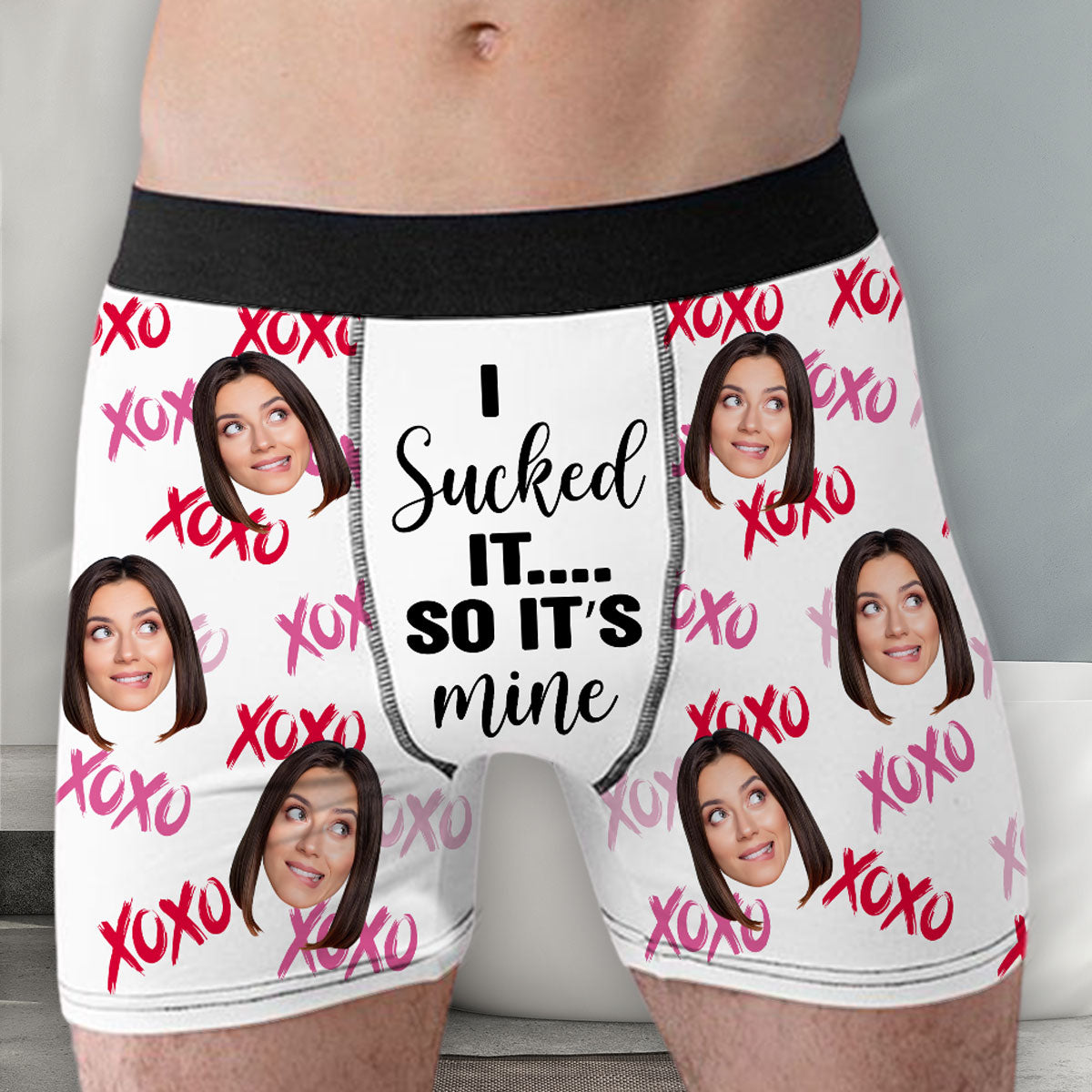 Sucked It  - Personalized Photo Men's Boxer Briefs