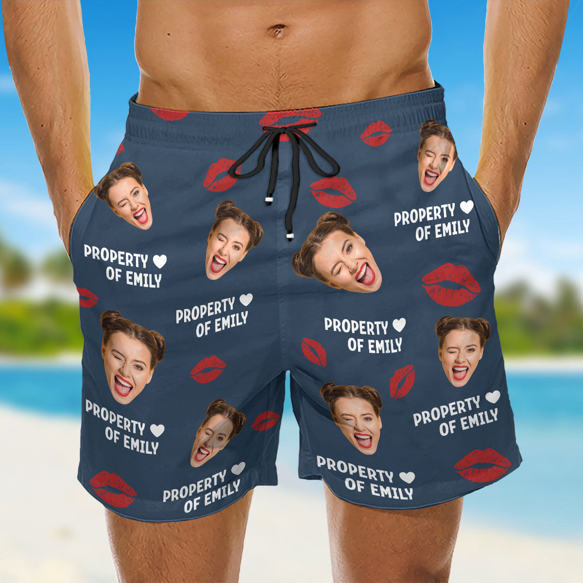 Property Of - Personalized Custom Beach Shorts