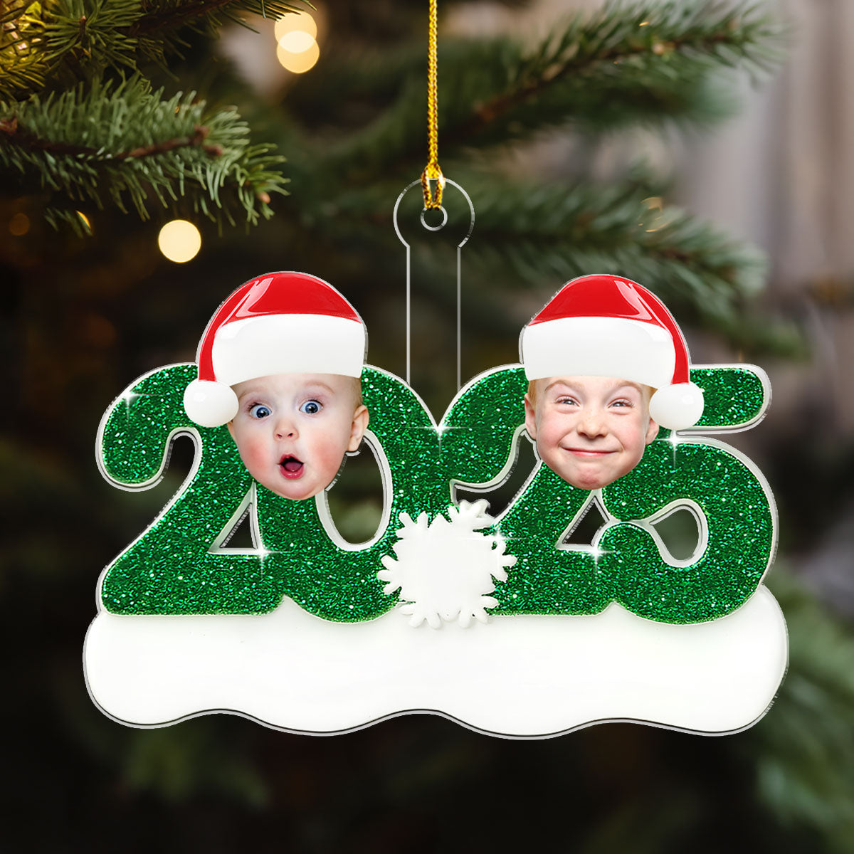 Grandkids Heart Christmas Keepsake - Personalized Custom Acrylic Ornament