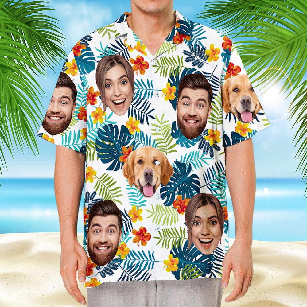 Custom Photo Tropical Vibes Only - Personalized Custom Hawaiian Shirt