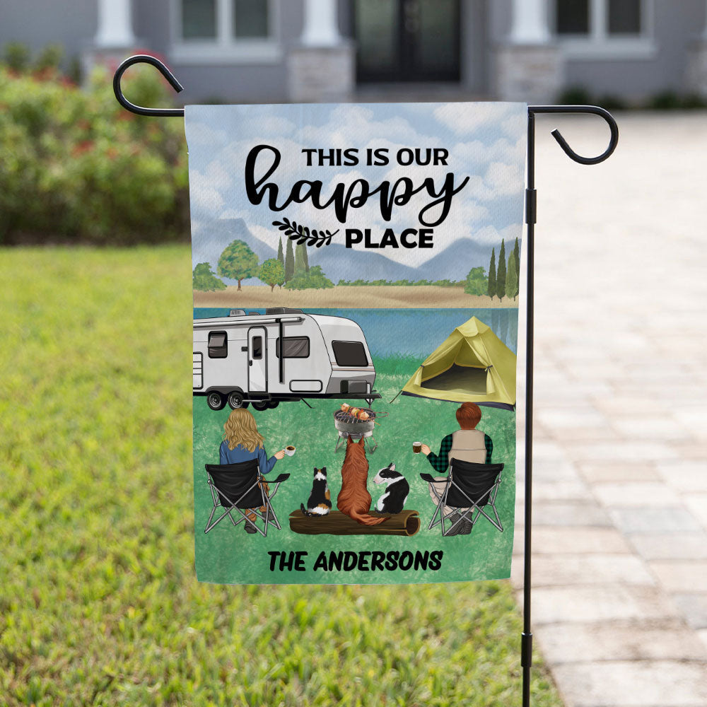 Happy Place - Personalized Custom Flag