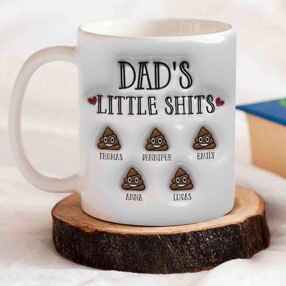 Little Shits Of Mom - Personalized Custom 3D Inflated Effect Mug